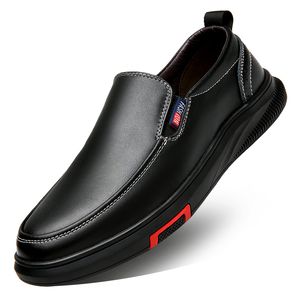 Dress Shoes Genuine leather shoes without shoelaces for men, soft, breathable business, casual male , loafers% 3E81