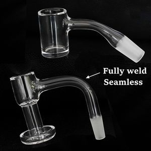 Quartz Banger Terp Slurper Beveled Edge Smoking Accessories Seamless Fully Weld Bangers 10mm 14mm Male Female Joint Adapters Drop Oil Rigs Water Pipe Dab Glass Bongs