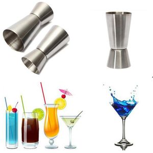 jigger Kitchen Tools Stainless Steel Cocktail Shaker Measure Cup Double head wine measuring device 15 / 30ml JJB10147