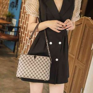 Women's Handbag 2021 New Designer Luxury Leather Women's Fashion Mahjong Lattice Large