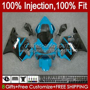 Wtrysk Cyan Black Formy Ciało dla Honda CBR 600 F4 FS CC 600F4 600CC 1999-2000 Nadwozie 54NO.3 100% Fit CBR600F4 CBR600 F4 99 00 CBR600FS 1999 2000 OEM Zestaw do zwalczania