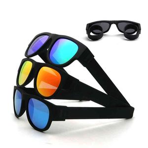 2020 Novelty Mirror Men Slap Polarised Folding Solglasögon Kvinnor Ankomst Sport Fällbar Armband Band Shades Trend Product 201