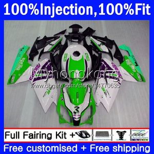 حقن Fallenings ل Aprilia RS-125 RSV RSV 125 RS 125 RR 125RR RSV-125 12-16 الأخضر الأبيض 12NO.30 RSV125 RS125 R 2012 2013 2014 2015 2016 RSV125RR 12 13 14 15 16 OEM Bodys