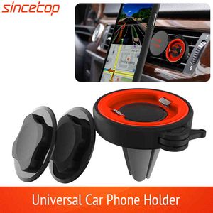 Ingen magnetisk telefon i billuften Universal mobil smartphone stativ Quick Mount Support Cell Holder