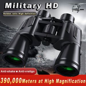 German Military 20X50 Powerful Binoculars Professional Long Range 390000M Telescope BAK4-Prism Broadband Green Film Camping