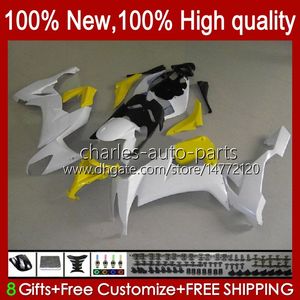 Zestaw do nadwozi do Kawasaki Ninja ZX1000C 1000CC ZX-10R 2009 2009 2010 Body 56NO.95 ZX1000 C ZX White Yellow 10R ZX10 10 R 1000 CC 08-10 ZX10R 08 09 10 Owalnia motocyklowa