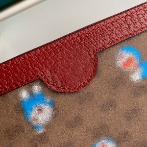 Geldbörse Frauen Brieftasche Reißverschluss Tasche Damenmode Cartoon Doraemon Brieftaschen Leder Kartenhalter Mini Taschen mit Box206B