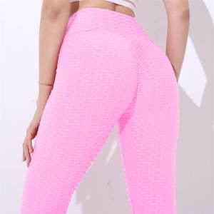 Mulheres empurram leggings sexy cintura alta elástica malha spandex femme exercitar jeggings legging calça 210925
