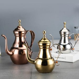 Stainless steel narrow Coffee Pots Home long-mouthed teapot tea kettle with filter mesh teapots