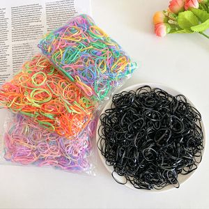 Altre arti e mestieri 500 pezzi/pacco Anello di gomma colorato Fasce elastiche per capelli usa e getta Porta coda di cavallo Elastici per elastici Accessori per capelli per bambini