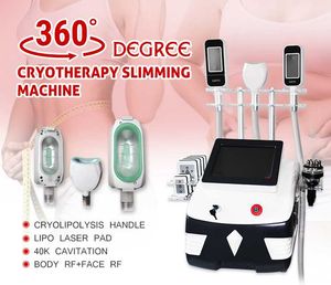 Tragbares 5-in-1-360 ° -Kryolipolyse-Fettgefrier-Schlankheitsgerät Lipolaser RF 40K-Fettverbrennungs-Gewichtsverlust-Ultraschallkavitation-Vakuum-Schönheitssalonausrüstung