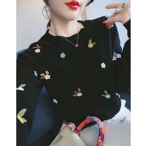 Wholesale Women's Sweaters 2021 Autumn And Winter Clothes Base Knitted Inside Outside Sweater