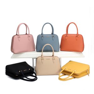 Classic shell shape large capacity women's handbag simple solid color shoulder bag Multi Pocket hand bag