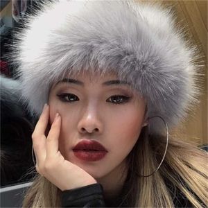 Rus Kadın Şapkası toptan satış-Kadın Şapka Lady Rus Kene Kabarık Faux Kürk Bantlar Kış Earwarmer Kayak Kadın Ücretsiz F