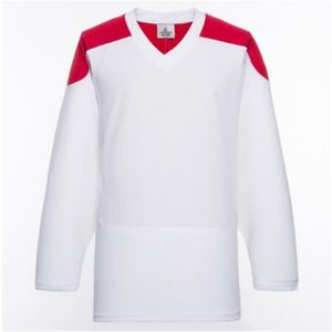 Homem Em branco Gelo Hóquei Jerseys Uniformes Atacado Prática Hóquei Camisas Boa Qualidade 013