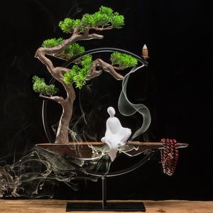 Chinês Zen Decoração Ornamentos Artesanato Perfico Creativo Nevoeiro Pinho - Estátua Buda Scoulture Sala de estar Decorações 210414