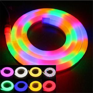 Strips AC220V-240V 110V RGB LED Neon Flex For Home Lighting Decoration Garden Lighting Building Shopping Mall 50m roll