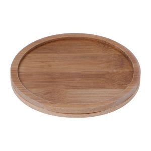 Bambu Square Bamboo Plates Flower Stand Round Bowls For Succulents Pots Trays Base Stander Garden Decor Plant Planters &