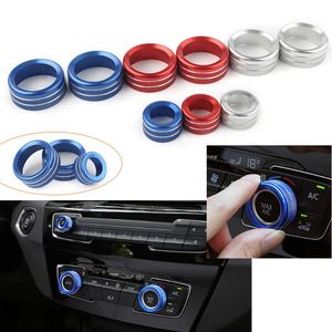 Andra interiörstillbehör 3st CAR Audio Air Conditioning Switch AC Control Knobs Ring Cover Trim för GT X1 X3 X4 X5 X6 2013 2014 2022