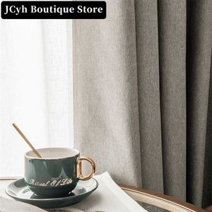 JCyh 100% Modern Blackout Curtain For Living Room Bedroom Solid Color Water Proof Curtain For Window Treatment Drapes Cortinas 211203