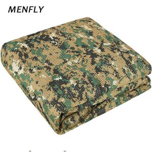 MENFLY Woodland Digital 1.5M Wide Camping Hunting Mesh Covering Cloth Chase per tenda Traspirante Hidden Body Cover Camouflage Net Y0706