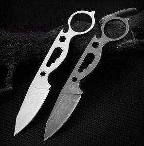 BAS Multi-funktioner Straight Fixed Blade Knife 440C Blad Outdoor Tactical Rescue Pocket Hunting Fishing EDC Survival Tool Knives A2347