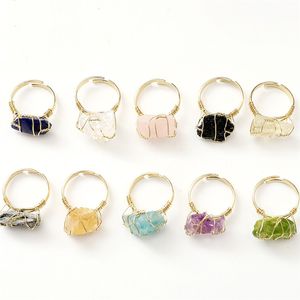 Verstellbare Ringe aus Naturstein, Schmuck für Frauen, beliebter Statement-Ring, Halloween, Weihnachten, Party, Geschenk im Großhandel