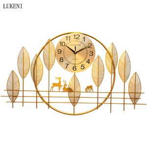 Chiński Kreatywny Salon Strona główna Lekkie Luksusowe Restauracja Dekoracji Wejście Wall Watch Millend Quartz Clock 210414
