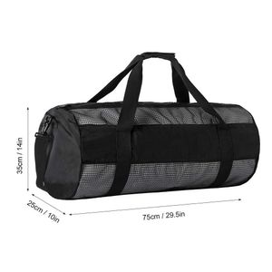 Lixada Mesh Duffel Gear Bag Schnorchelausrüstung Tragetasche für Maske Schnorchelflossen Scuba Diving Surfing Gear Y0721