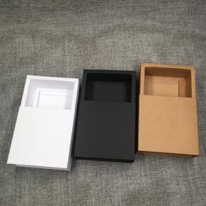 Gift Wrap DIY Cuboid Kraft Paper Drawer Box For Small Spray Bottle Soap Packaging Push Pull Boxes Accept Customized