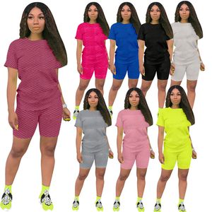 Nowe kobiety letnie ubrania torby na krótkie rękawy stroje przyczynowe koszulki T-shirty Tops+krótkie spodnie Dwuczęściowy zestaw Plus Size 2xl Sports Suits Black Sportswear 4765