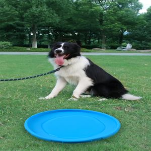 Hundar leksaker mjuk flygande flexibel skiva tandbeständig utomhus stor hund valp husdjur träning hämta silikon rolig leksak