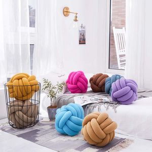 Cushion/Decorative Pillow Round Knotted Plush Ball Nordic Style Stuffed Throw Waist Back Cushion Home Sofa Bed Decoration Dolls Toys 30cm