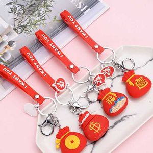 DIY Różne Keyring Dzieci Cartoon Lucky Bag Klucz Łańcuch Car Wiszące Lustro Samochodowe Akcesoria Kobiety Torebka Charms G1019