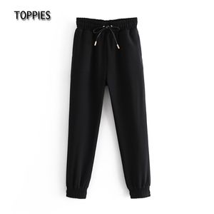 Toppies Pantaloni della tuta da donna Pantaloni a matita a vita alta Pantaloni da donna Casual Streetwear Taglie forti Abbigliamento donna 210412