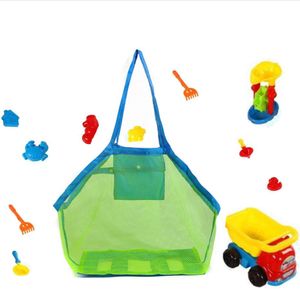 Bambini Baby Carry Beach Toys Borsa da spiaggia con sabbia Borsa da esterno Borsa a rete Tote per bambini Borse pieghevoli in rete da spiaggia