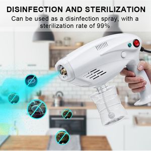 260ml Portable Disinfection Blue Light Steam Spray Machine Aerosol Water Mist Trigger Sprayer Spa Facial Steamer