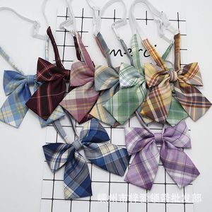 Neck Ties JK Collar Checkered Uniform School College Style Girl Japanese Sailor Suit Bow Accessories For Women