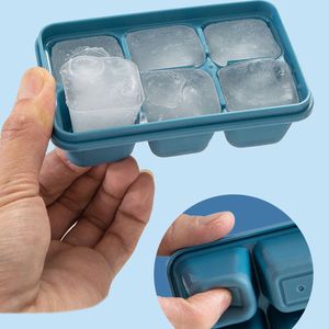 Ice Cube Tray Tools Food Grade Silicone Candy Cake Mold Baking Cakes Cream Moulds With Lids Kitchen Accessories 6 Lattice GYL71
