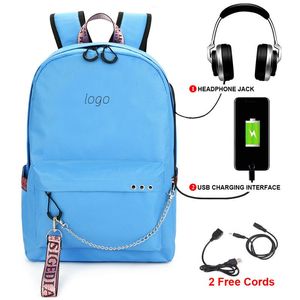 Torby na zewnątrz 17inch College Plecak Ładowarka USB Nasaing Drukuj Schoolbag Do Laptop Teenage School Bag BoysGirls Plecaki