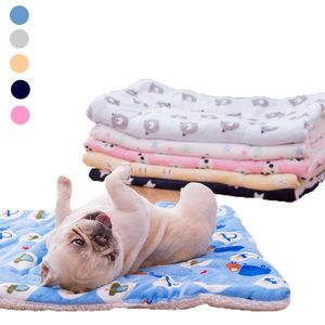 Wholesale cat beds accessories resale online - Kennels Pens Dog Cat Bed Mat Soft Kennel Sofa Washable Flannel Pet Beds For Small Medium Dogs Cats Products Accessories