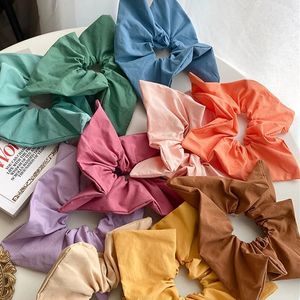 Fashion Cloth Scrunchies Solid Color Rubber bands For Women Girls Square Horns Elastic Hair Ropes Ponytail Hold Accessories