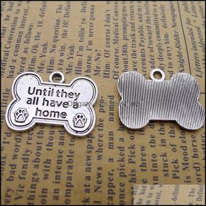 Charms smyckesfyndkomponenter grossistlegering hundbenform tills de alla har ett hem tass tryck 20*25mm 50 st aac974 148 w2 drop de