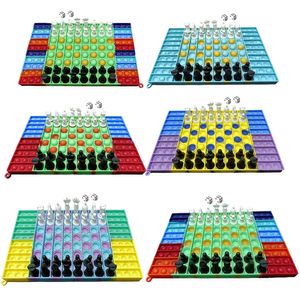 Anti-Stress Grande Tamanho Chessboard Push Sensory Fidget Brinquedos Crianças Adultos Jogo Interativo Família Brinquedo Educativo Inteligente