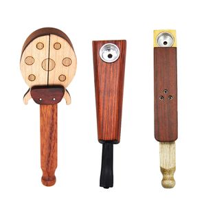 煙のための木製の管のための創造的な堅実な木の携帯用スプーンのパイプ純粋な手動色のタバコのためのヘザーの竹の管