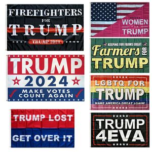 3*5 FT Trump Campaign Flags Banner Digitally Printed Green Farmer Firefighter Supporter Flag