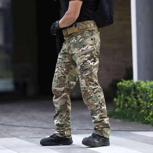 US SWAT Multicam Black Tactical Cargo Pants Mężczyźni Wodoodporna swobodna armia wojskowa praca Man Ogólne spodnie dresowe Y220308