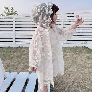 LOVE DDMM Mädchen Mäntel Kinderbekleidung Baby Spitze Kapuze Langarm Klimaanlage Jacke 210715