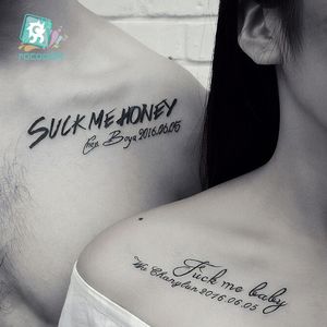 Tatuajes Únicos al por mayor-Últimos diseños de letras de palabras chinas únicas pegatinas de tatuaje de cuerpo falso temporal temporal temporal para hombres