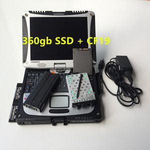 Computer diagnostico per auto 4G per computer portatile Toughbook CF19 e sistema Win7 SSD da 360 GB